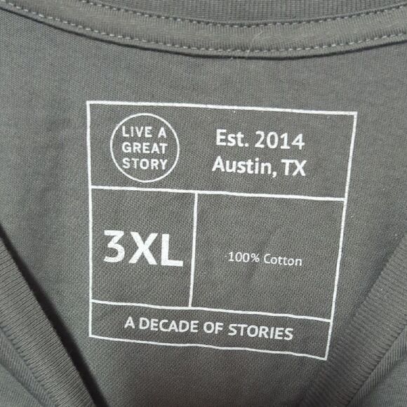 Gray Short Sleeve Tee with Crew Neck - Picture 3 of 4